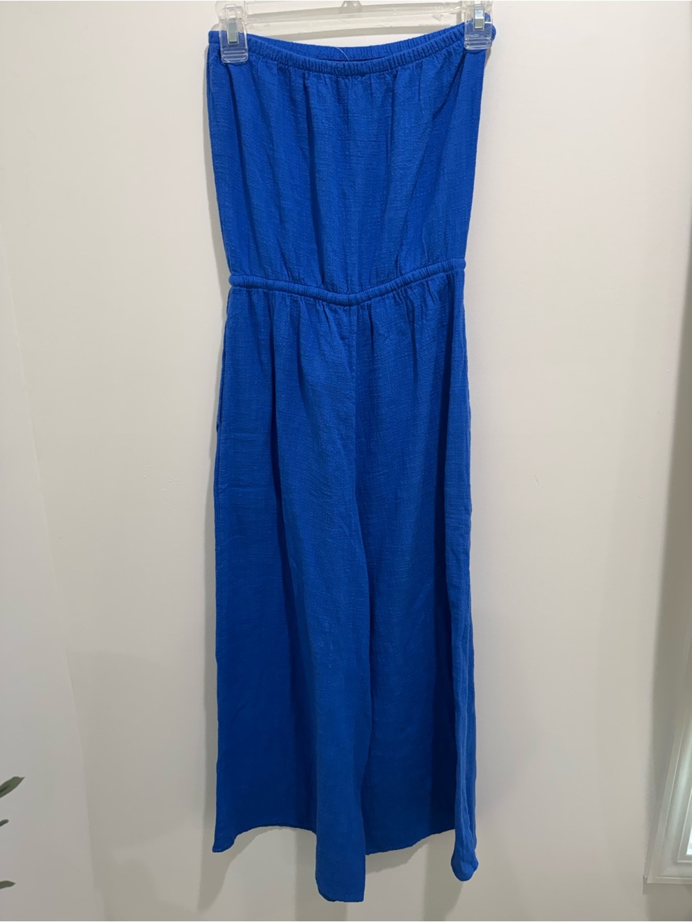 Aerie Strapless Wide Leg Jumpsuit Blue NWT Size XS - Picture 11 of 14